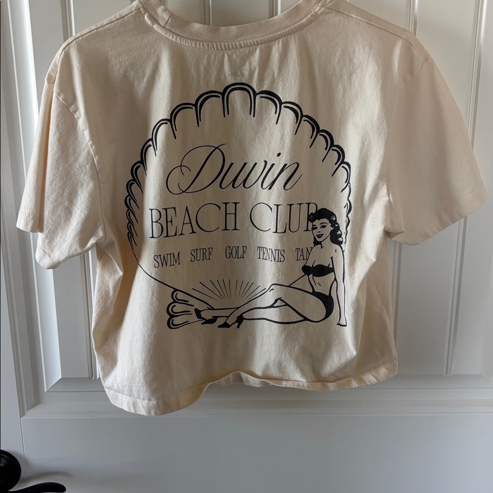 Beach Club Short Sleeve Tee - Cream - Picture 2 of 2